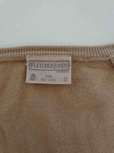 vintage beige wool cardigan by fletcher jones 1970s-1980s - Small