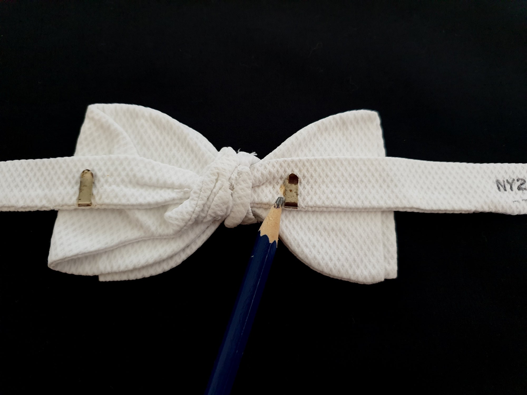 vintage white marcella bow tie - white tie formal