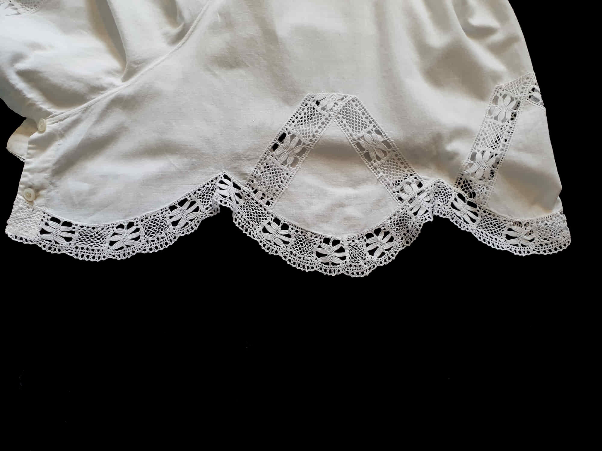 antique white lacy cotton camiknickers step ins combinations