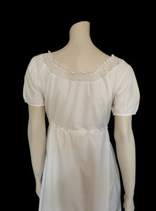 antique edwardian petticoat dress 1910s white cotton medium