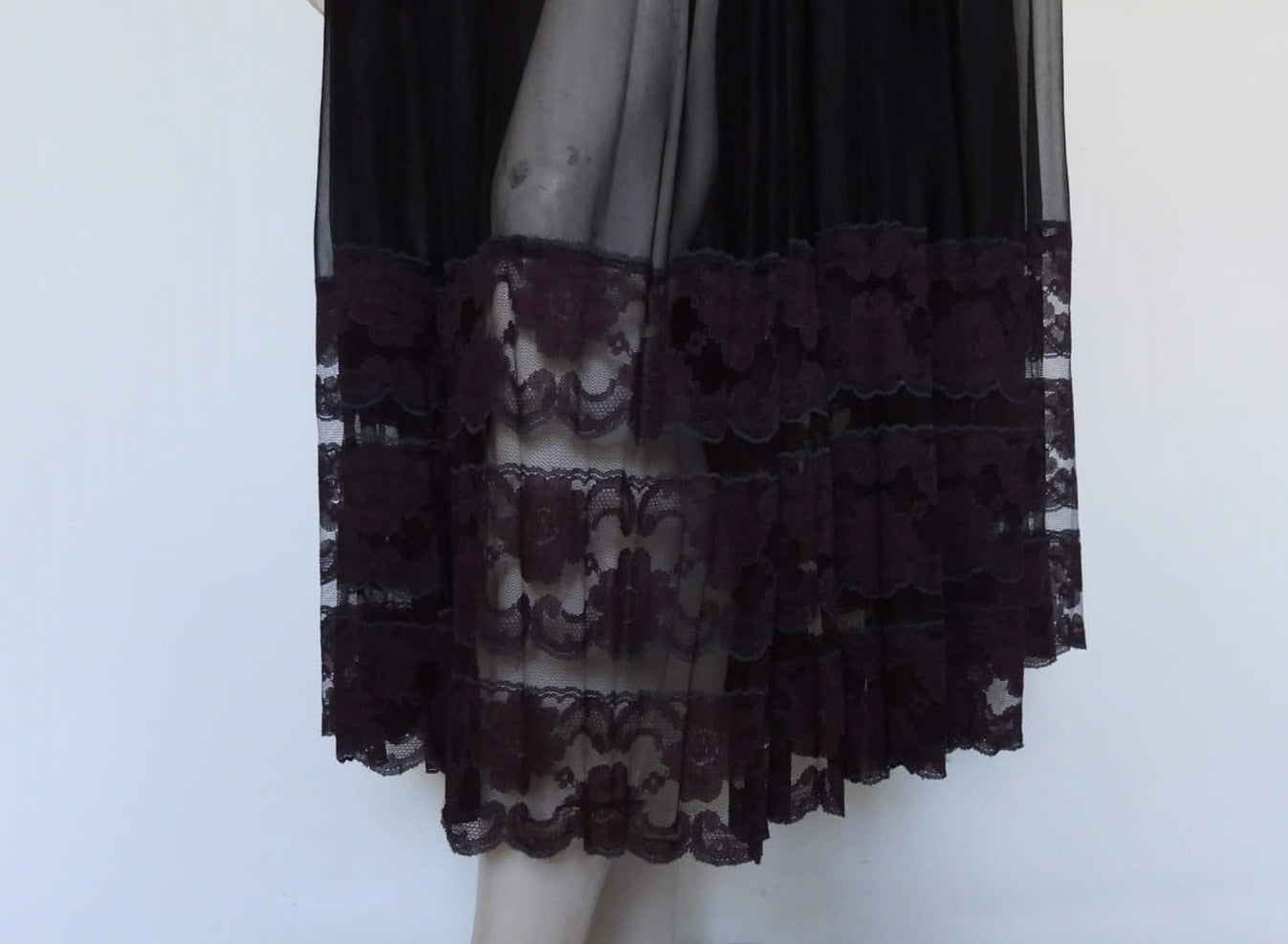 1960s vintage sexy sheer black negligee by radcliffe free size