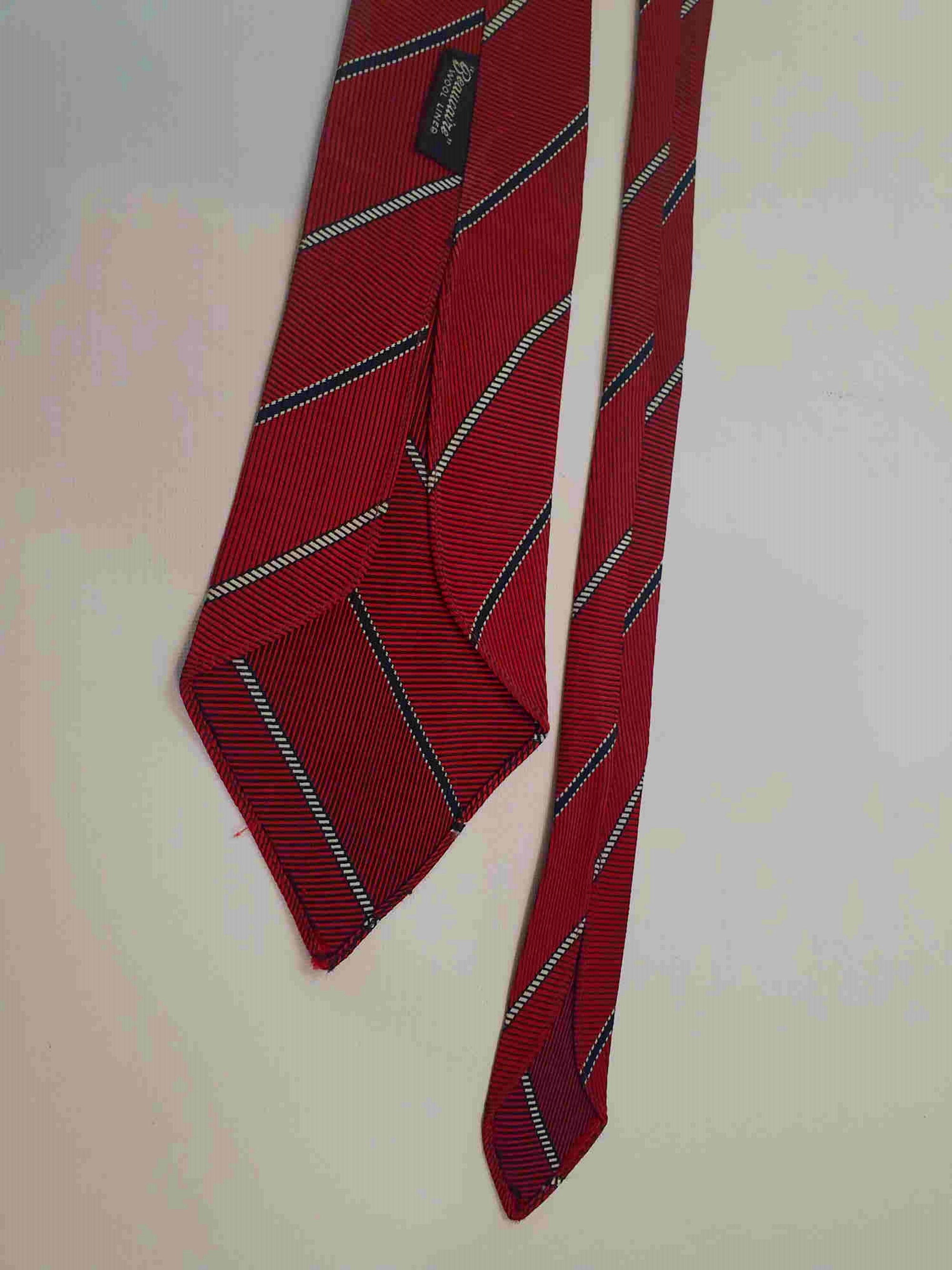 1930s Maroon Ribbed Silk Tie by Beaucaire – Louisa Amelia Jane Vintage