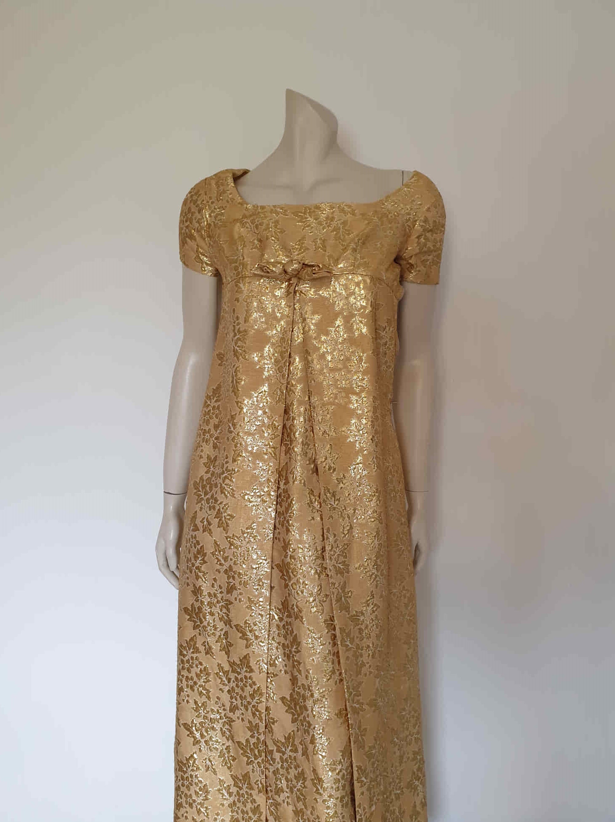 1960s Gold Brocade Glitter Dress - S Louisa Amelia Jane Vintage 1960s Gold Brocade Glitter Dress - S Louisa Amelia Jane Vintage