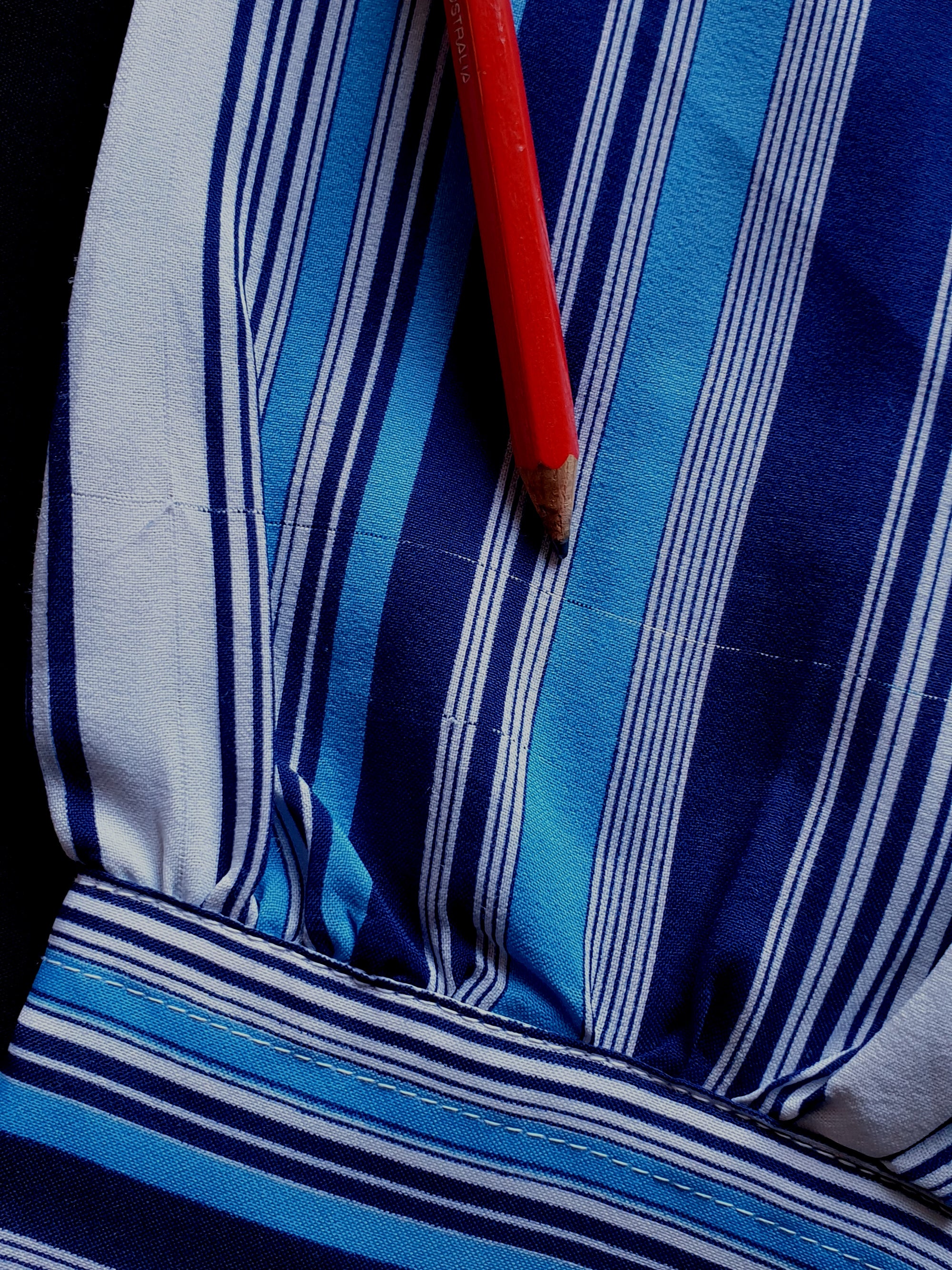 Women's 1970s Blue Striped Shirt - M