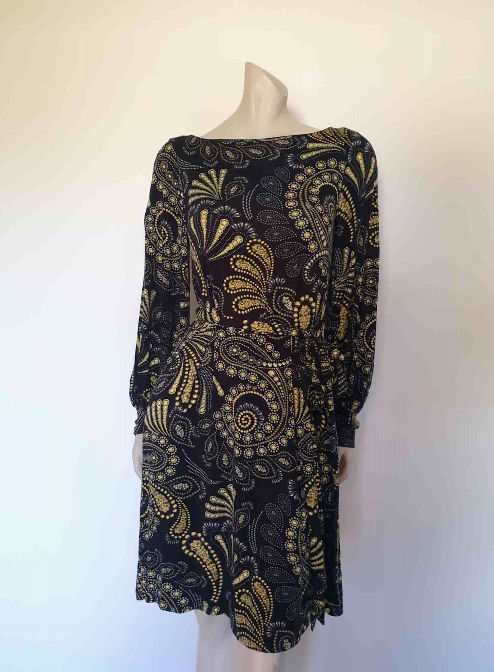 Charlie Brown Paisley Print Dress - M Louisa Amelia Jane Vintage Charlie Brown Paisley Print Dress - M Louisa Amelia Jane Vintage