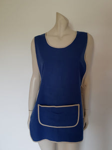 1970s 1980s vintage blue pinafore pinny style apron