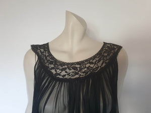 1950s Sheer Black Nightgown - M – Louisa Amelia Jane Vintage