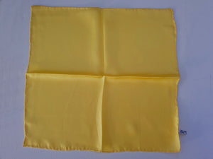 vintage pocket square handkerchief yellow silk
