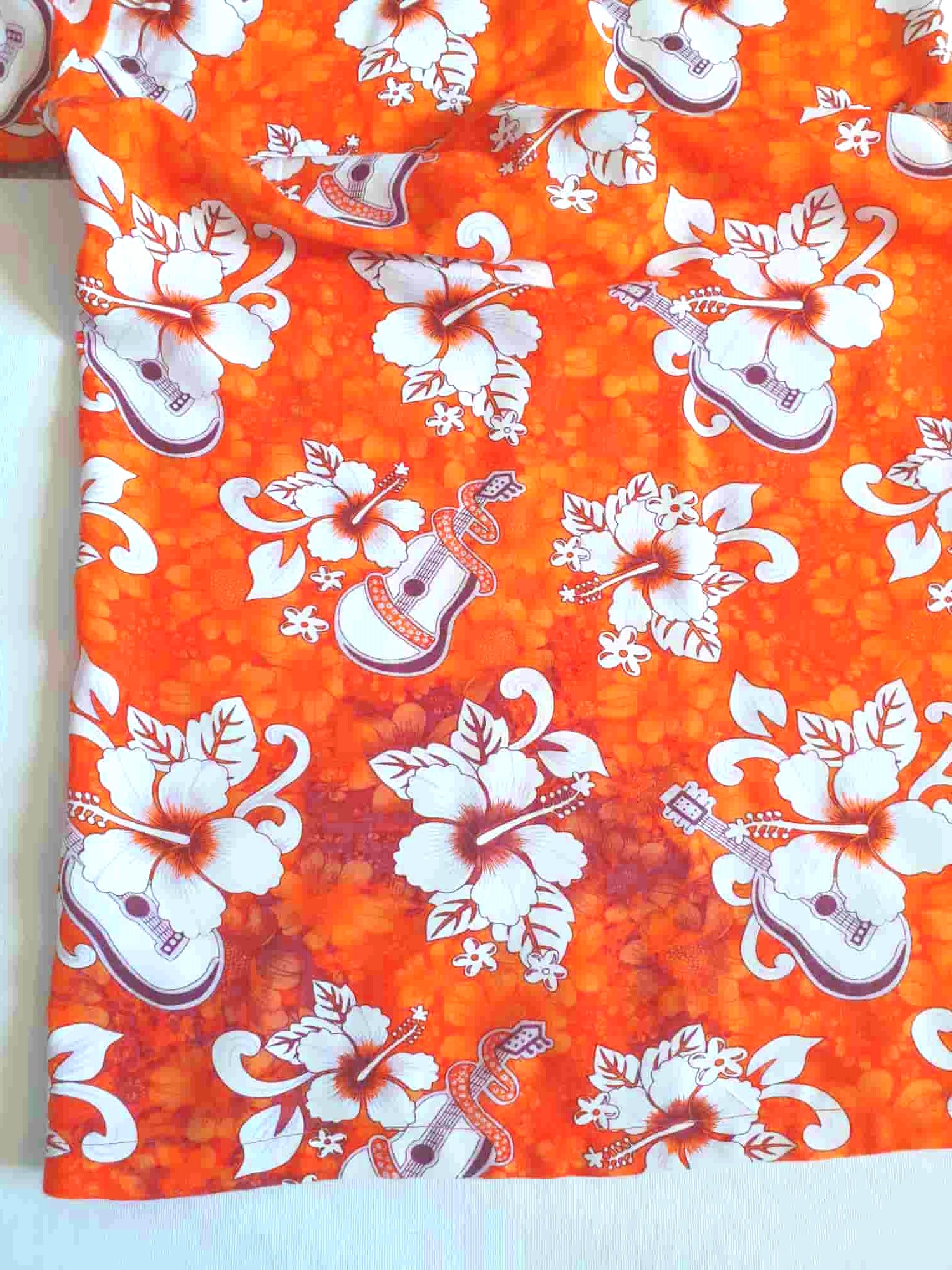 1980s 1990s vintage bright orange Hawaiian shirt Extra large