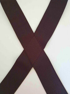 vintage wide brown braces suspenders clip on