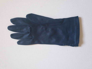 1960s vintage short navy blue gloves size 7
