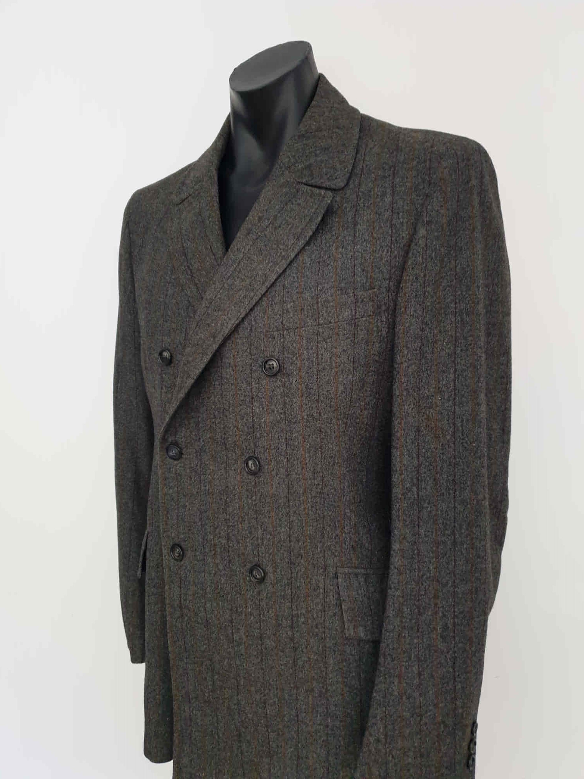 1960s vintage grey double breasted jacket by frieze - Bud Tingwell estate size 40L