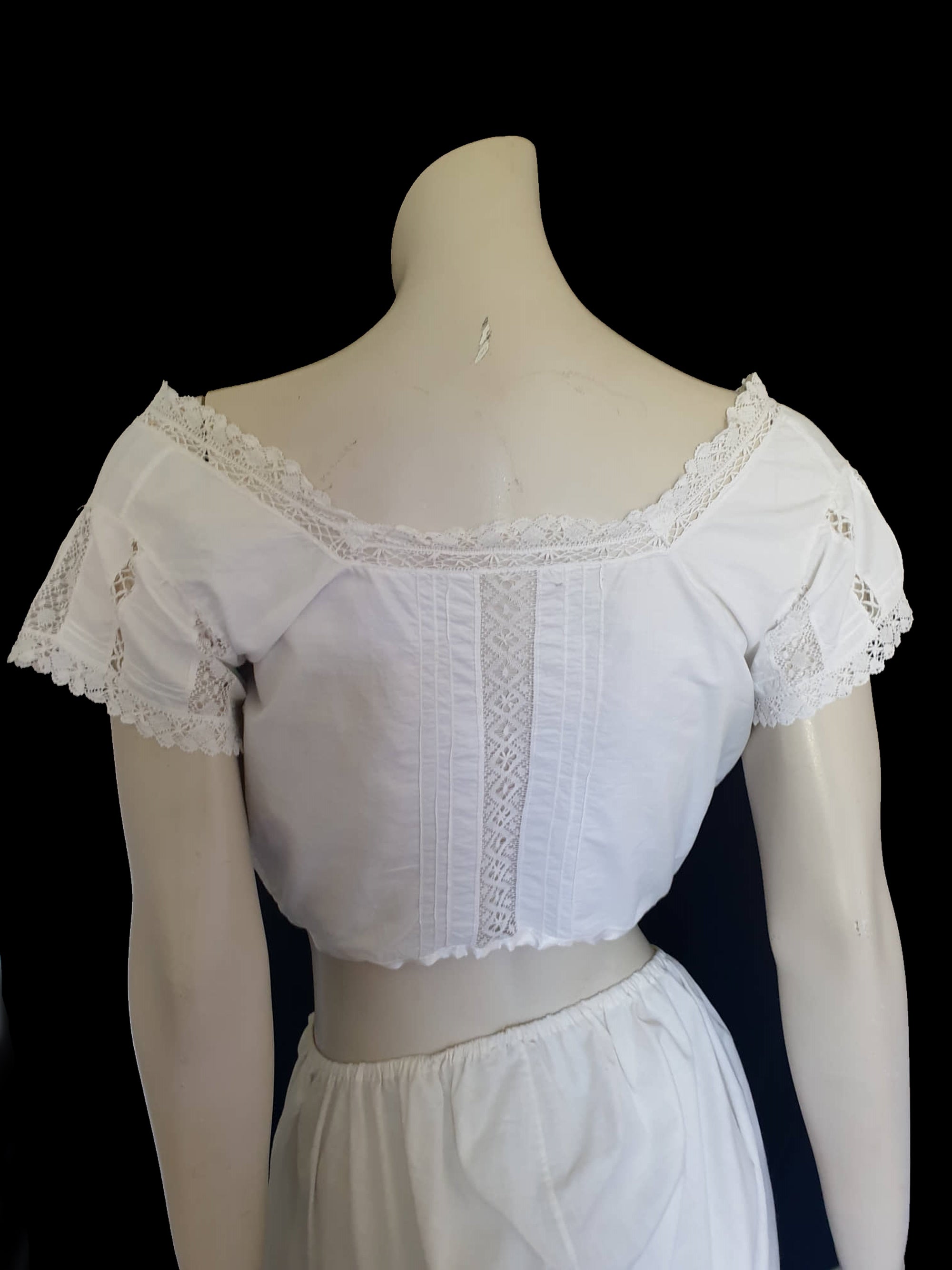 Antique, Edwardian, Corset Cover With Lace Insertion - S – Louisa Amelia  Jane Vintage