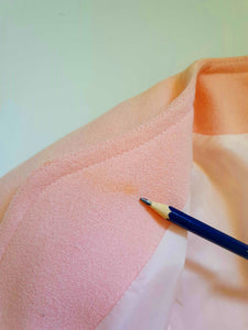 1980s vintage pink wool crepe jacket by anthea crawford medium