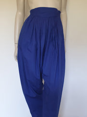 1980s Royal Blue Baggy Pants - New Old Stock