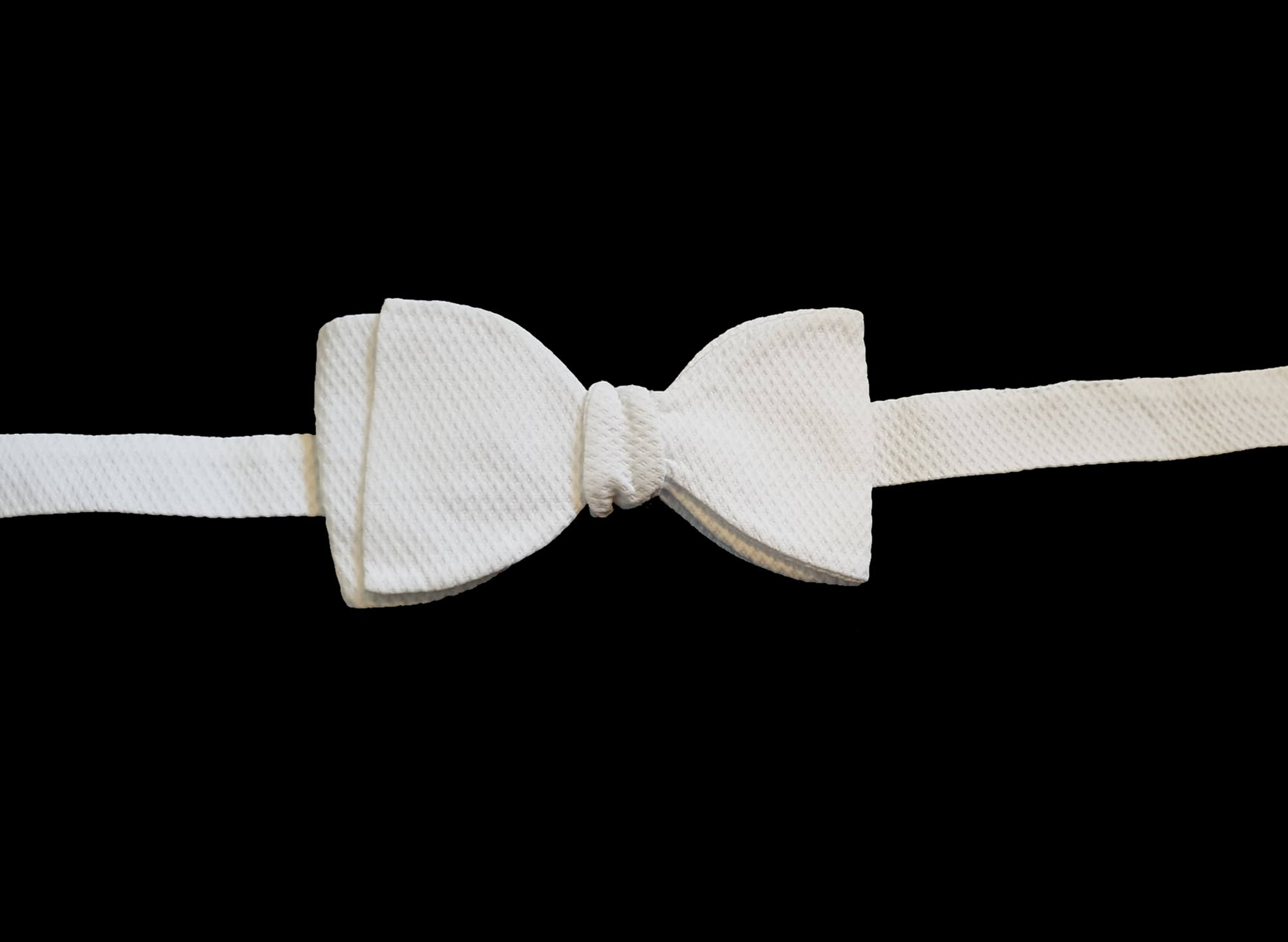 vintage white marcella bow tie - white tie formal