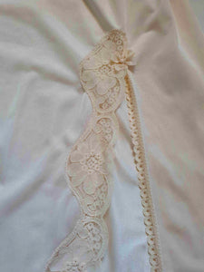 vintage nude slip with lace and side slit by dorothy perkins - medium