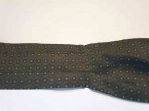 1960s olive green cravat or ascot, Dacron polyester