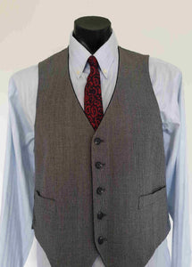 Reversible Grey or Navy Blue Vest, Waistcoat - M