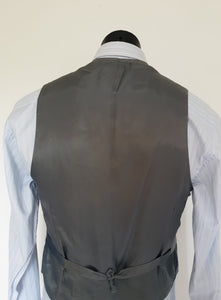 Reversible Grey or Navy Blue Vest, Waistcoat - M