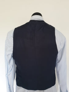 Reversible Grey or Navy Blue Vest, Waistcoat - M