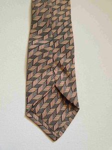 Guerin Paris Pink & Grey Silk Tie, Pocket Square Set