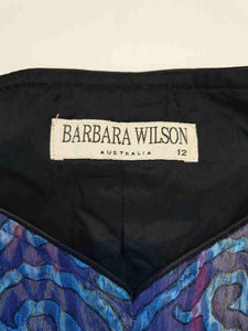 Vintage 1990s iridescent blue bustier corset style top by barbara Wilson - Medium