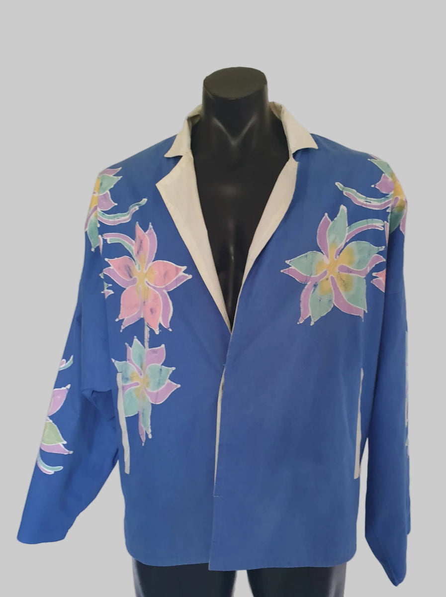 Vintage Surfwear - 1980s Blue Batik Summer Jacket by Out Rageous Batik ...