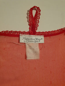 Sheer Red Mini Robe by Cinema Etoile Label - M
