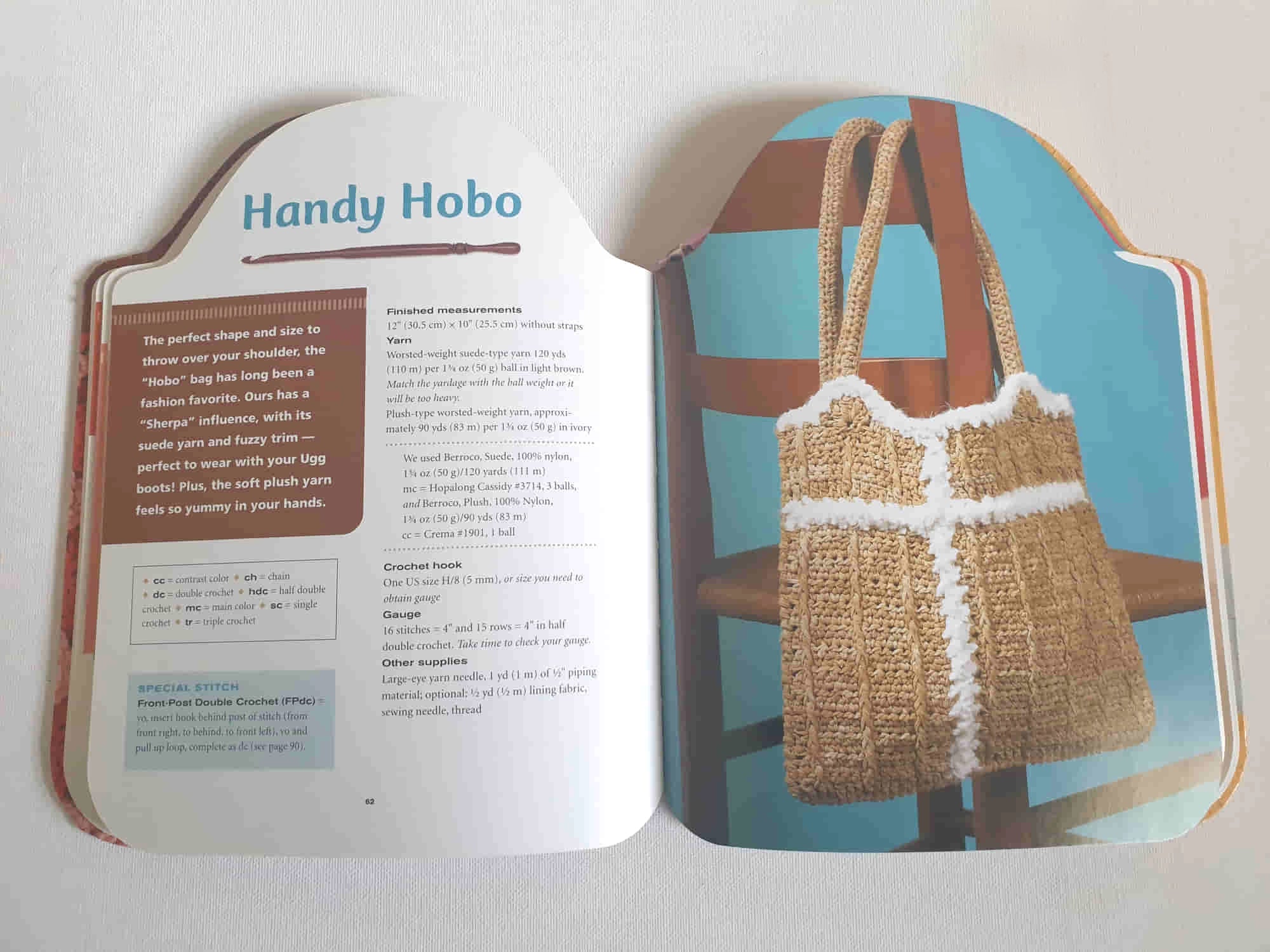 Great little book of patterns for vintage style crocheted bags by designer Candi Jensen. Totes, hobo bags, coin purses and a waterproof beach bag crocheted from recycled shopping bags. Some designs use granny squares, some are embellished with feathers and beads. Hard cover book. 15 designs and 111 pages. Published 2005 by Storey Books, USA.