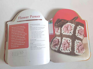 Great little book of patterns for vintage style crocheted bags by designer Candi Jensen. Totes, hobo bags, coin purses and a waterproof beach bag crocheted from recycled shopping bags. Some designs use granny squares, some are embellished with feathers and beads. Hard cover book. 15 designs and 111 pages. Published 2005 by Storey Books, USA.
