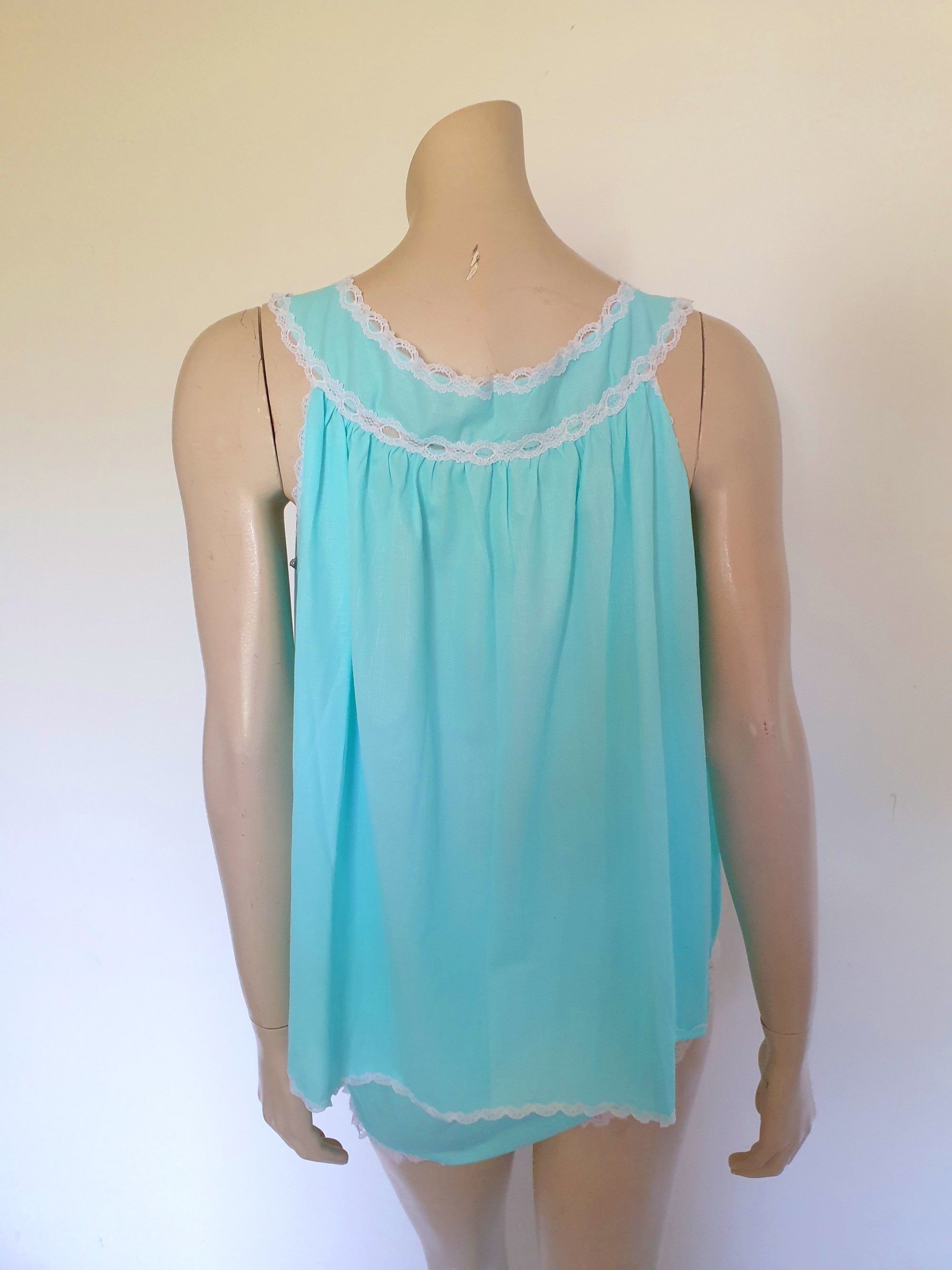 NOS 1960s Aqua Babydoll Pyjamas by AP - M – Louisa Amelia Jane Vintage