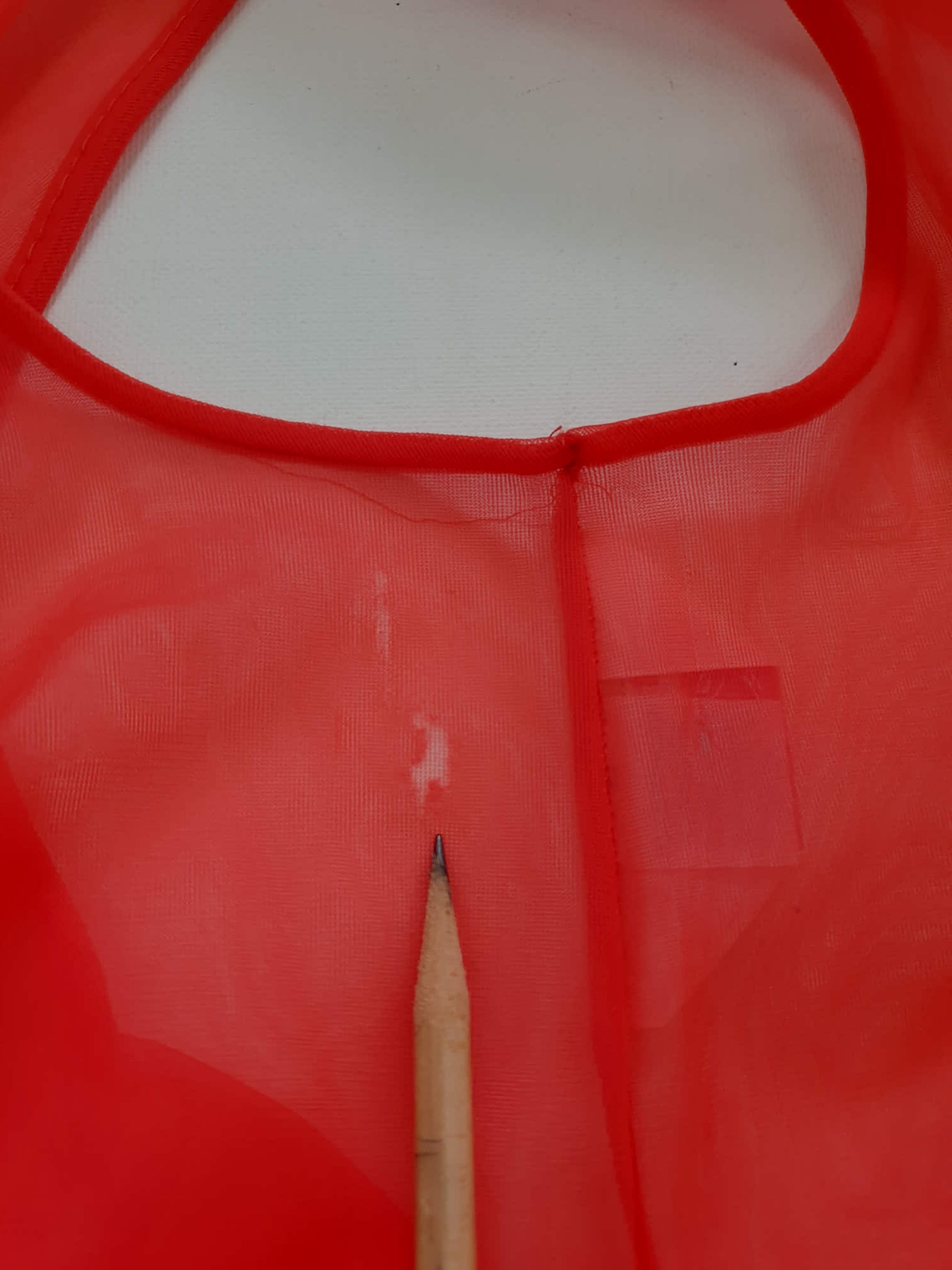 1960s vintage sheer red nightgown and peignoir negligee set Medium