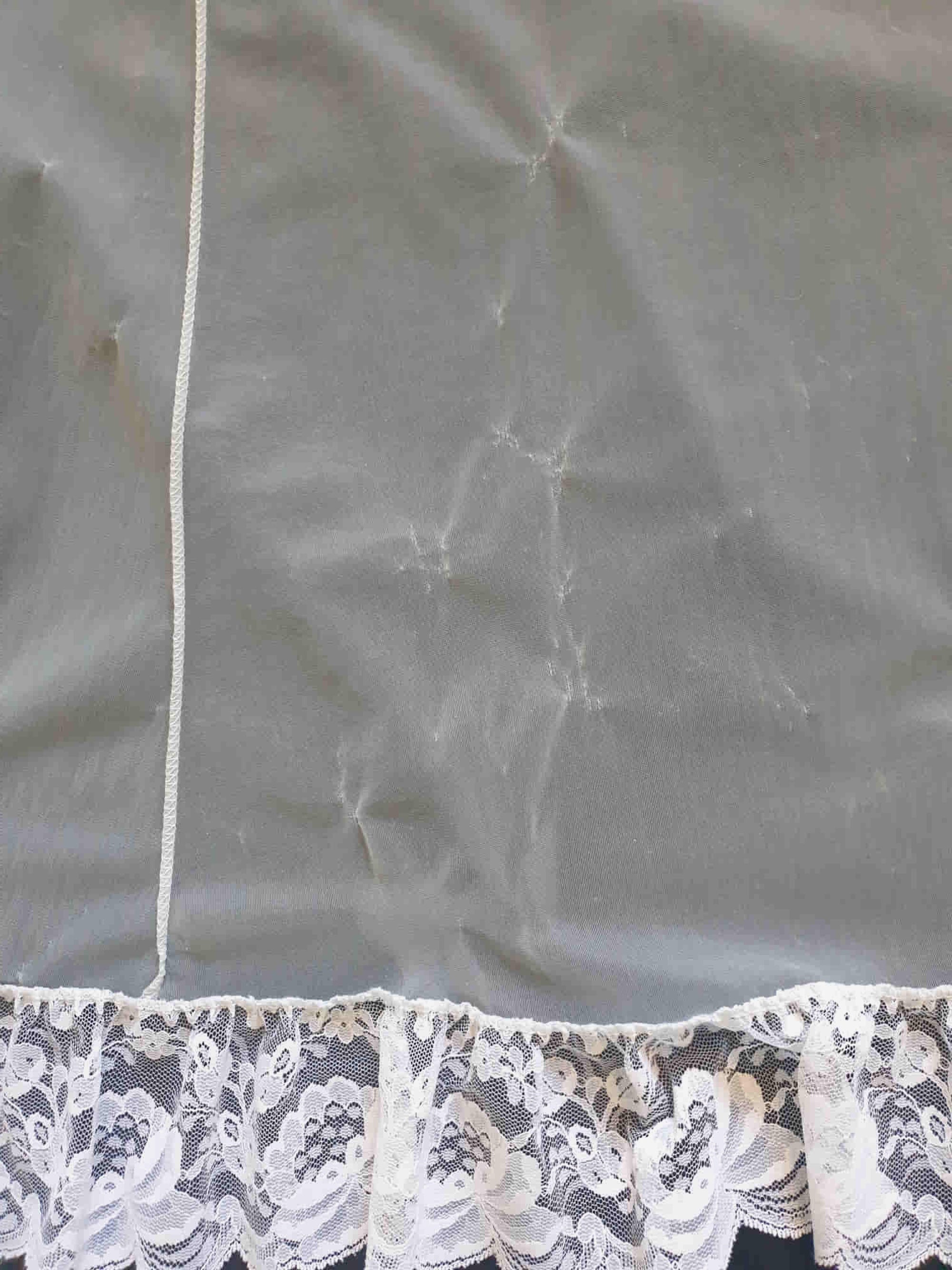 1960s Sheer Lacy Aqua Peignoir, Robe With Big Sleeves - M