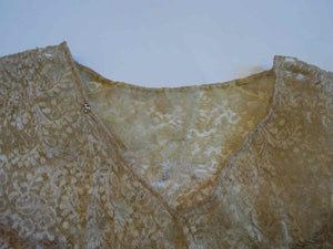 1920s vintage gold silk lace flapper dress and jacket for display only