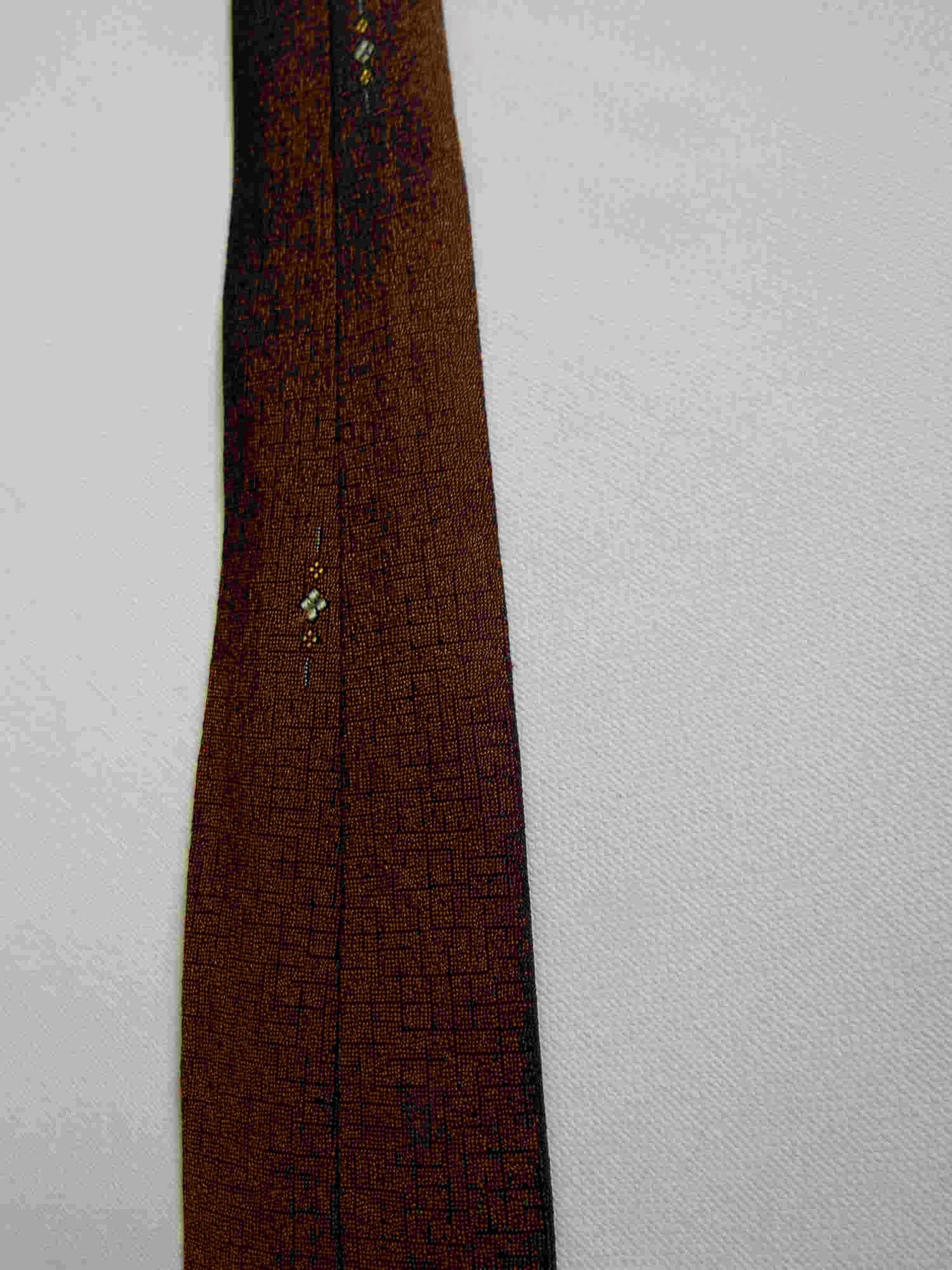 1960s Dark Bronze Skinny Tie
