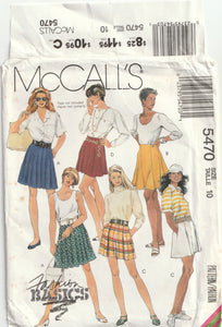 1990s vintage pattern skirt or tap shorts McCalls 5470 small