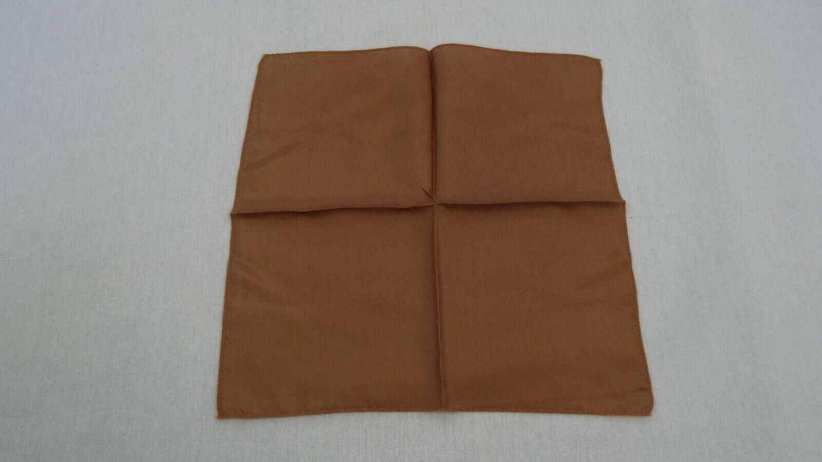 vintage pocket square handkerchief brown silk