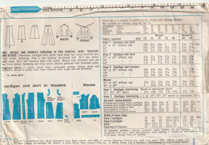 1970s vintage pattern flared pants long vest skirt style 3681 1972 bust 97 cm
