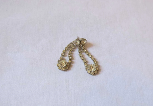 vintage bling diamante drop earrings