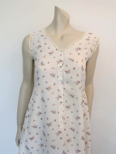 1940s Floral Maternity, Nursing, Nightgown - Bust 86 cm
