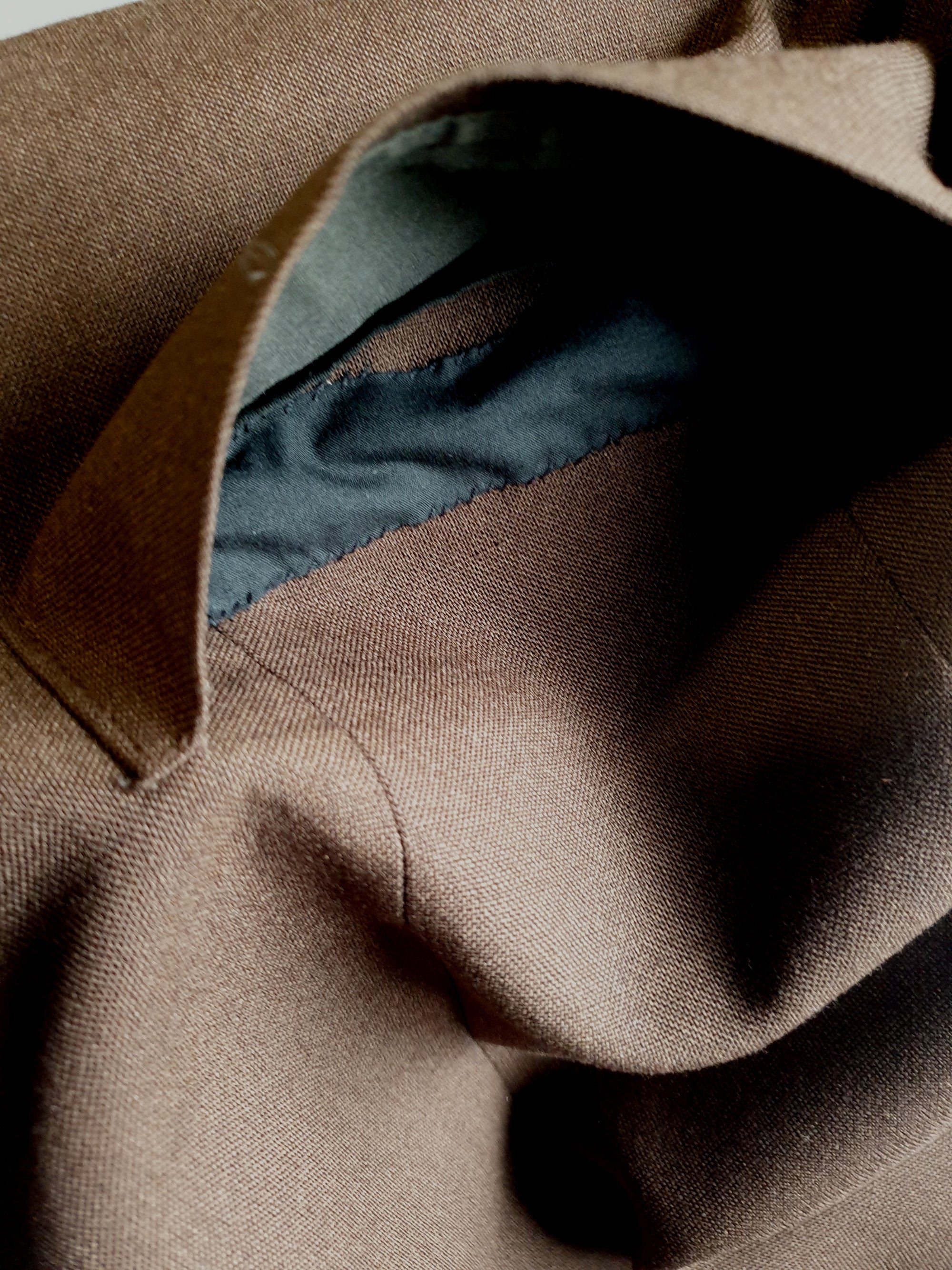 1970s Chocolate Brown Blazer by Stafford Ellinson - XL, 46R