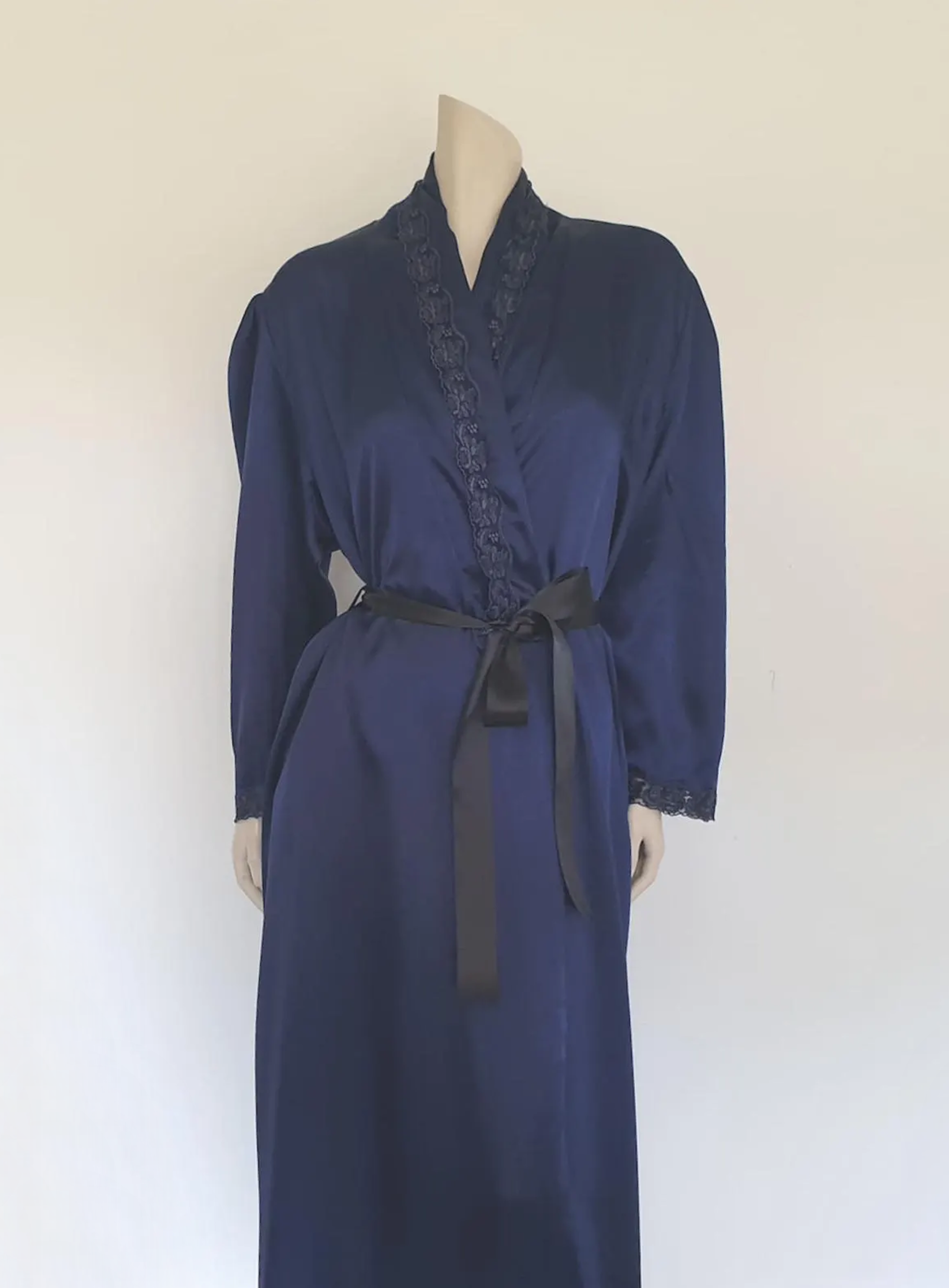 1980s Navy Blue Robe - L