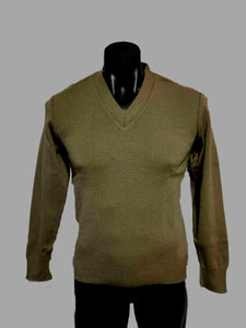 1980s vintage khaki wool army jumper