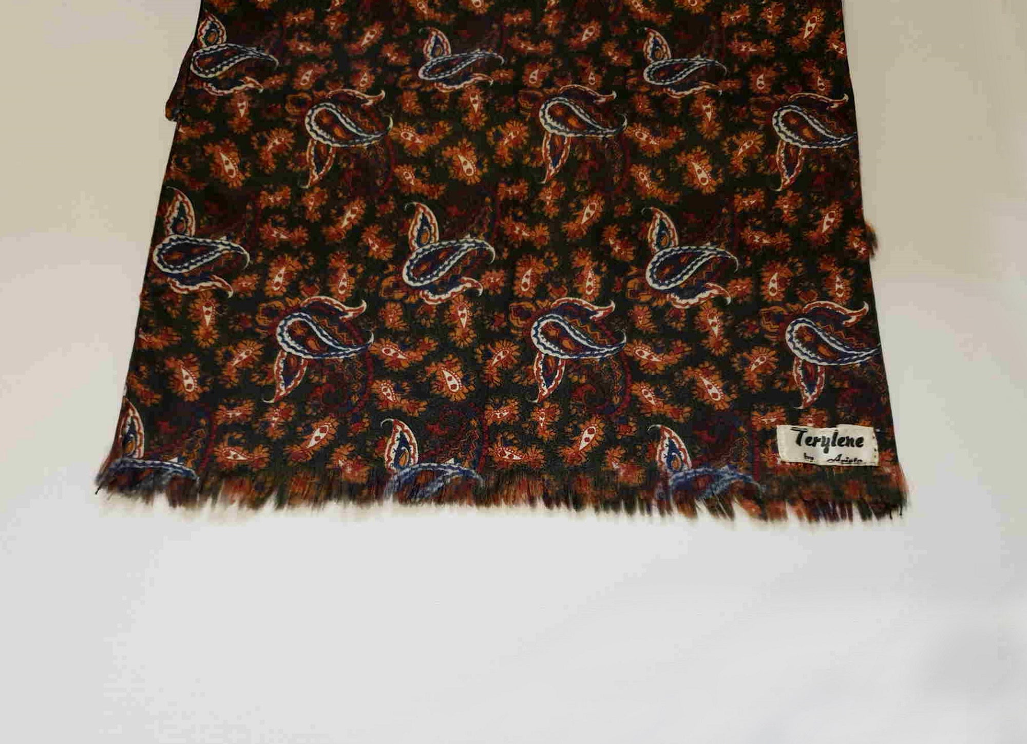 Black and Tan Paisley Dress Scarf by Aristo