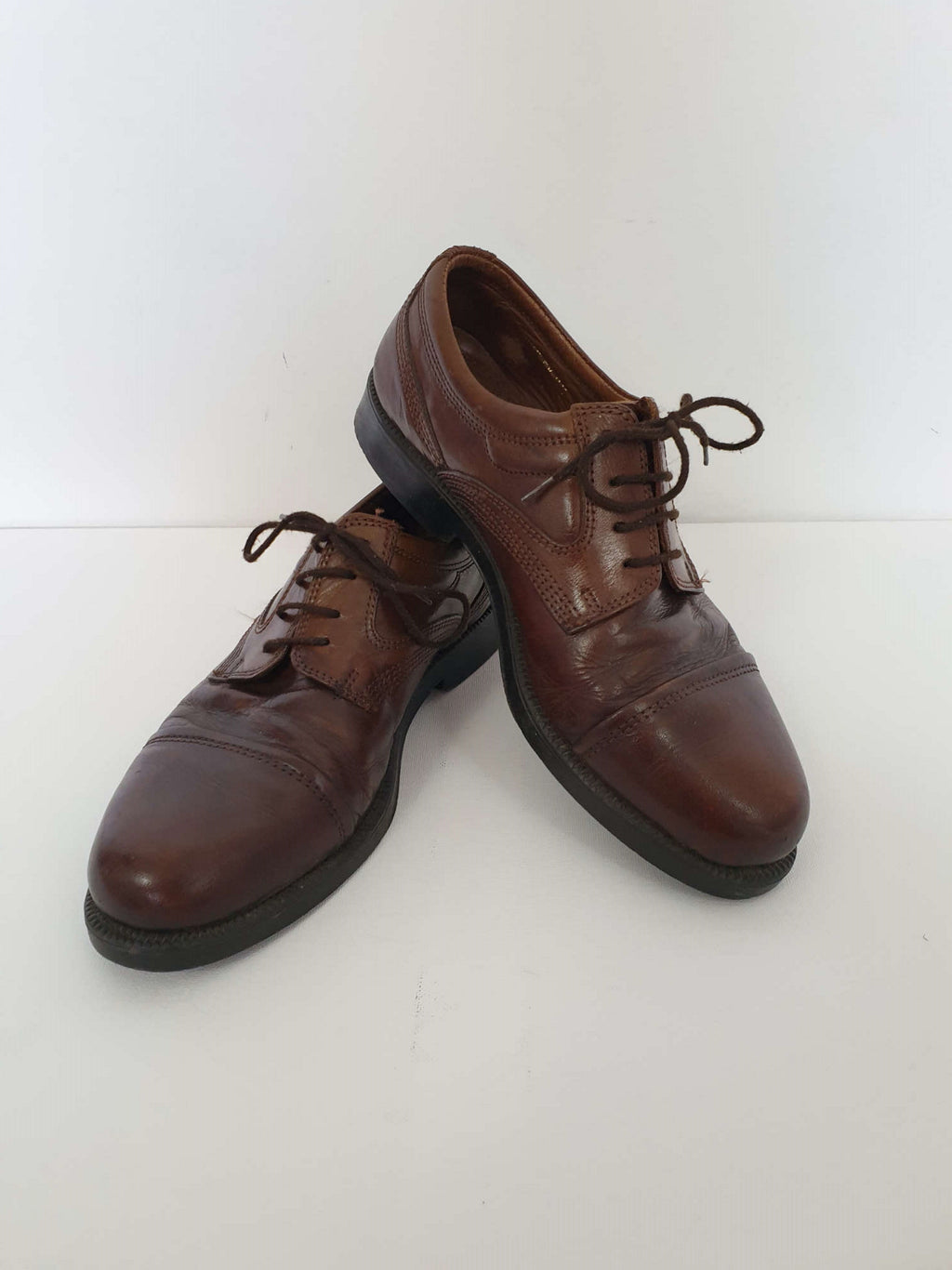 vintage brown leather mens shoes derby lace ups by julius marlow