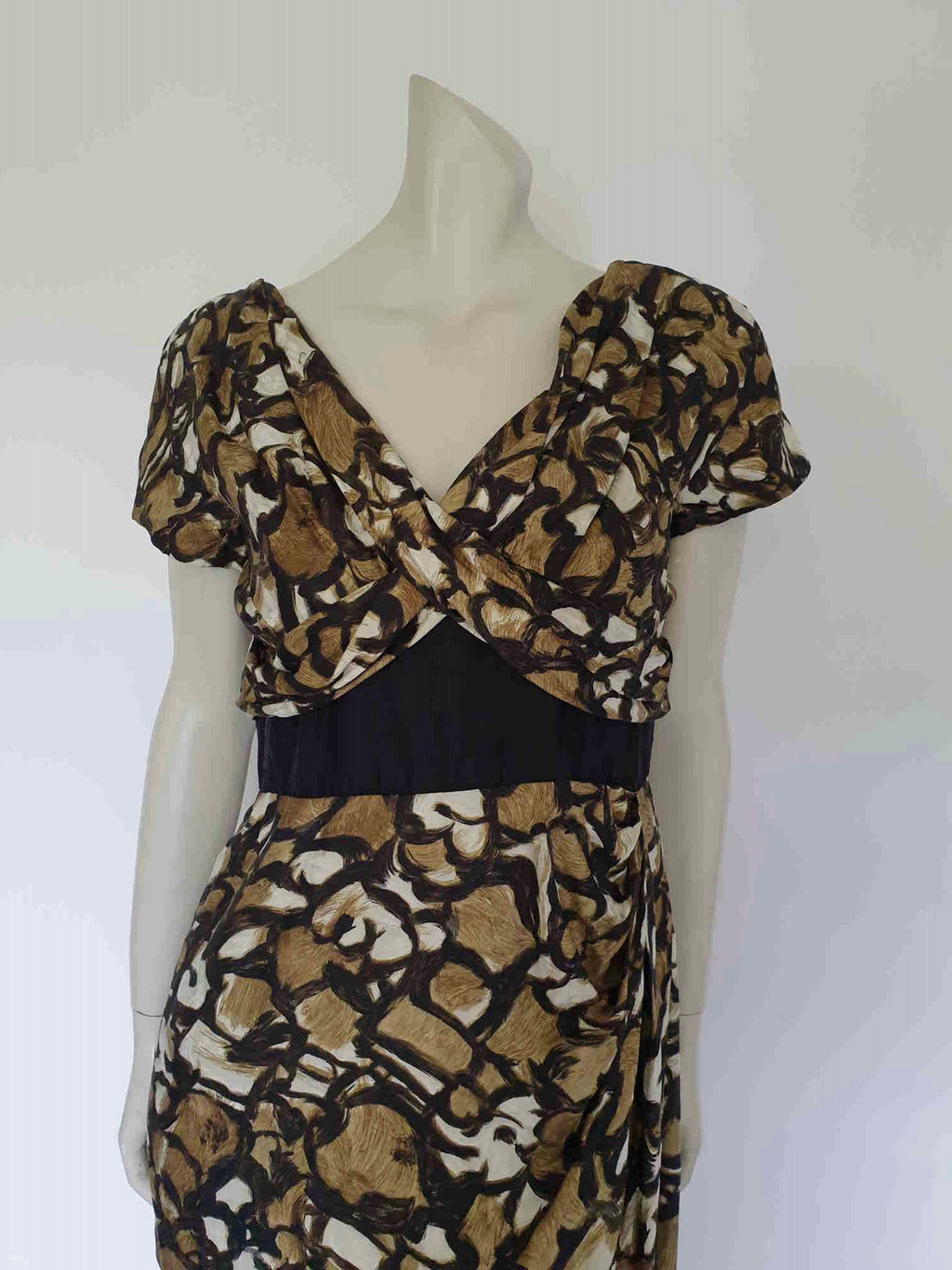 1960s vintage brown silk dress by Baker of Melbourne