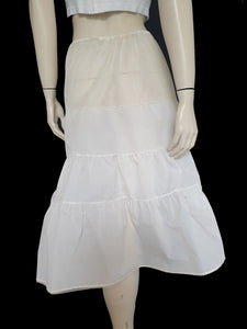 1950s vintage stiff full tiered crinoline petticoat