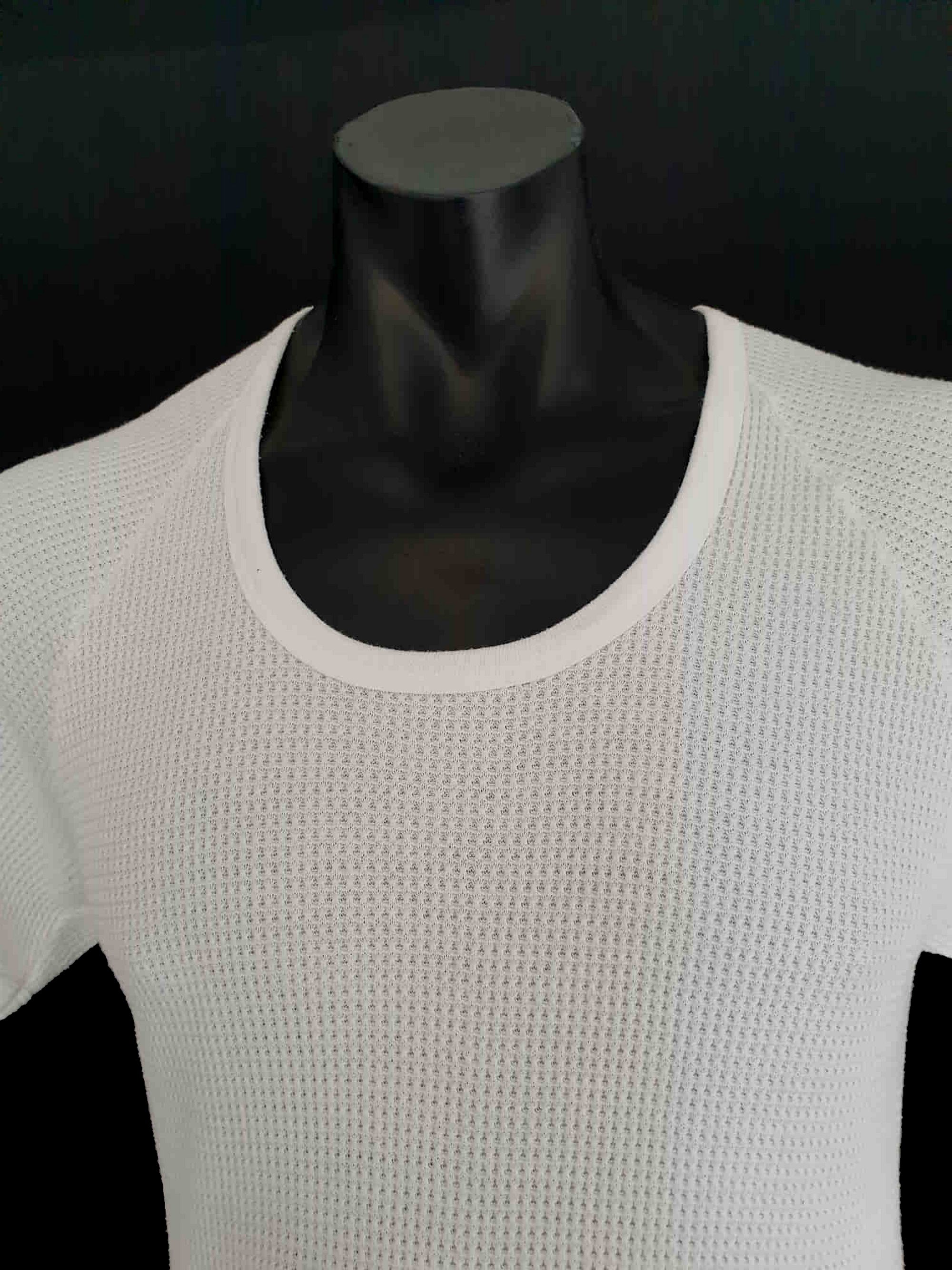 vintage mens white thermal vest
