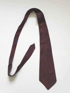 1930s vintage blue grey lozenge motif tie by Webster